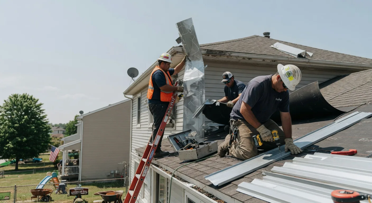 Storm Damage Metal Roof Repair in West Sunbury, PA